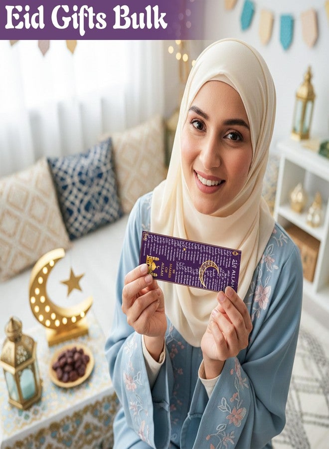 Yopyame 99 Names of Allah Bookmark - 100pcs Islamic Bookmarks Ramadan Eid Gifts Reflecting on The Names of Allah Arabic English Bookmarks Quran Muslim Islamic Arabic Gift for Women Men Quran Learning - Image 4