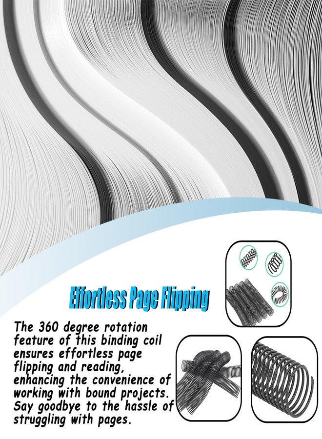 lvifloae 18 Pcs Spiral Binding Coils 38Mm Diameter Reusable Binding Combs 48 Loop 4:1 Pitch 310 Sheet Spiral Binding Spine Bundle for A4 Paper - Image 4