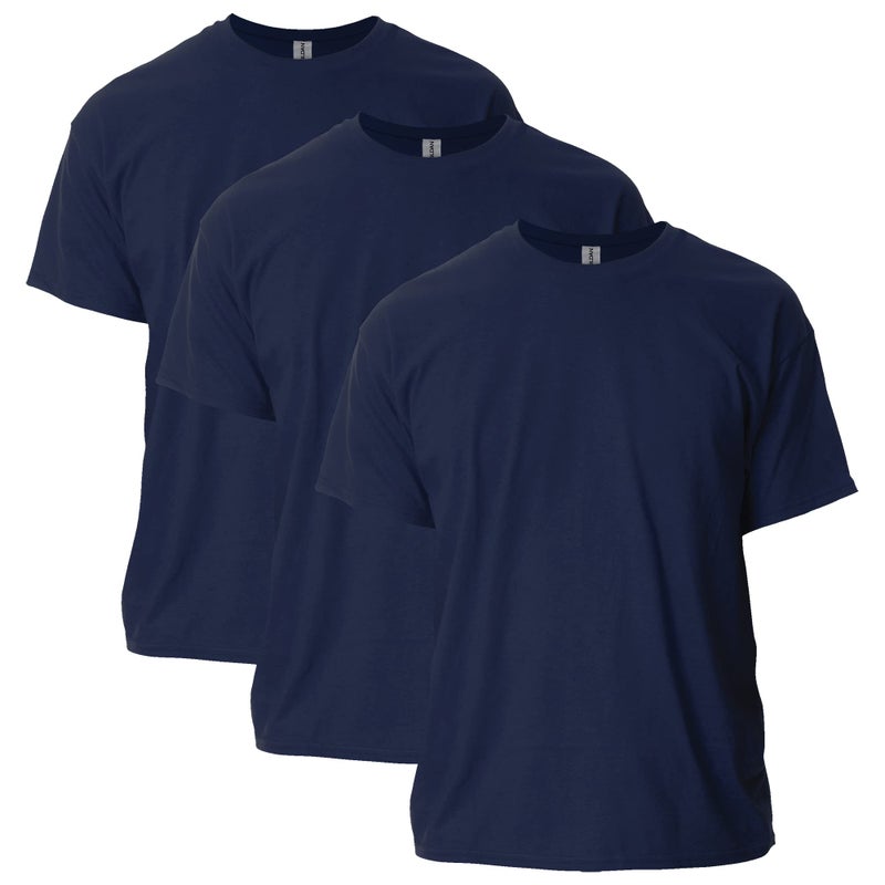 Gildan Adult Ultra Cotton TShirt Style G2000 Multipack Navy 3Pack Large - Image 2