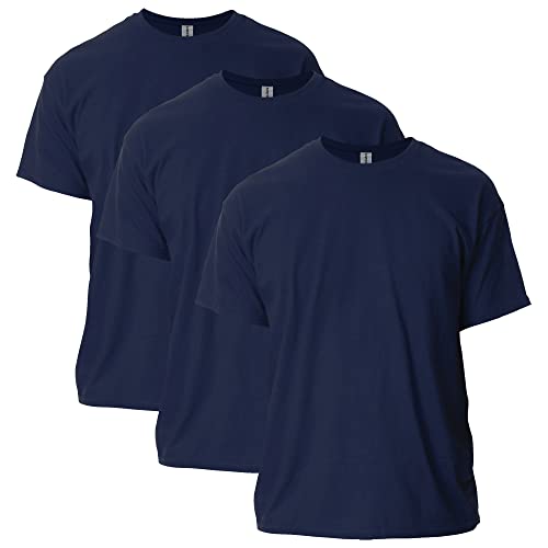 Gildan Adult Ultra Cotton TShirt Style G2000 Multipack Navy 3Pack Large - Image 1