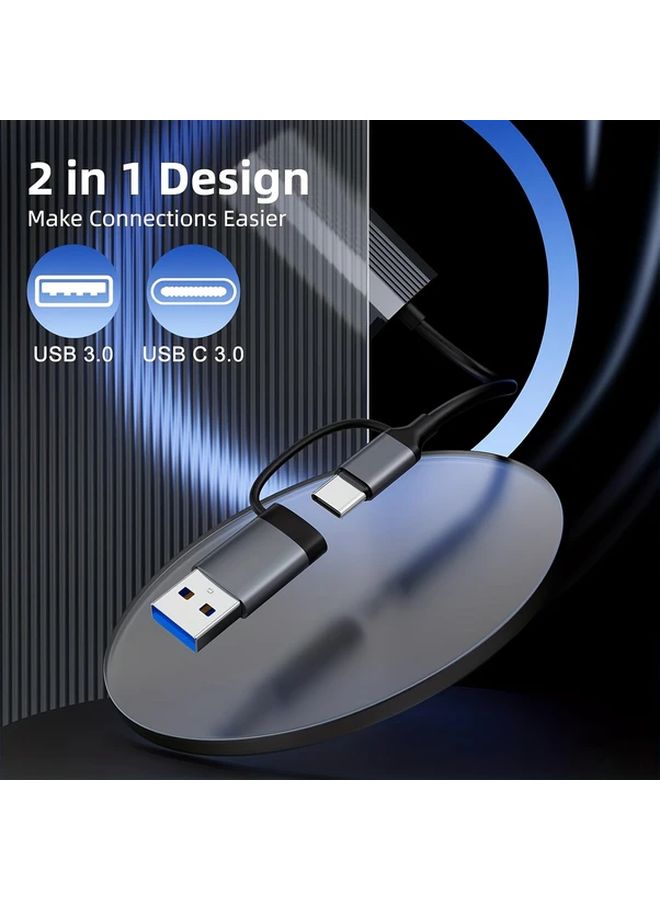 AP 71 USB C to 2 5Gb Ethernet Adapter 2 in 1 Network Card Plug Play No Driver Needed - Image 4
