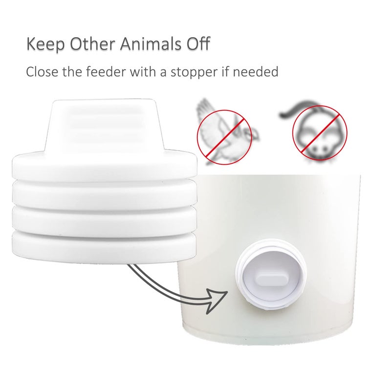 Suplklz DIY Chicken Feeder Rain Proof Poultry Feeder Port Gravity Feed Kit for Buckets, Barrels, Bins, Troughs - Image 5