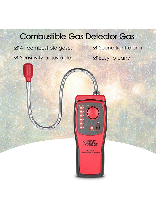 SMART SENSOR - Brand New Handheld Portable Automotive Mini Combustible Gas Detector Gas Leakage Location Determine Tester with Sound and Light Alarm - Image 1