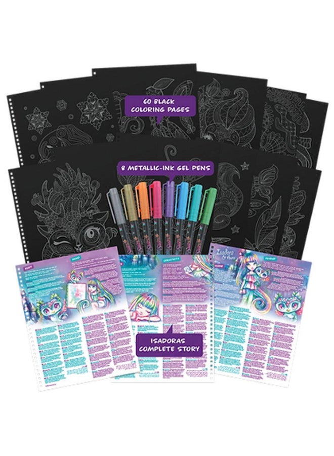 Nebulous Stars Isadora's Black Pages Coloring Book Set (Paperback) - Image 2