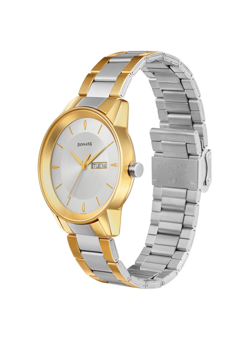 سوناتا ساعة يد تناظرية دائرية من الستانلس ستيل بلونين  مم - Image 3