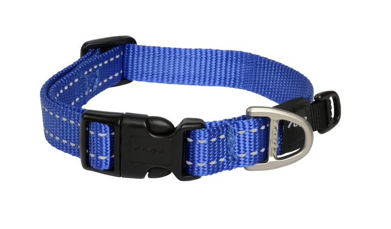 Rogz Reflective Dog Collar for Medium Dogs Adjustable from 1217 inches Blue - Image 2
