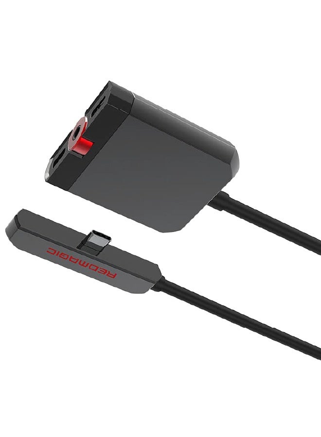 REDMAGIC Gaming DOCK Two-in-one Type-C , Converter from 3.5mm and type-C earphone to on Output Type-C angle - Image 5