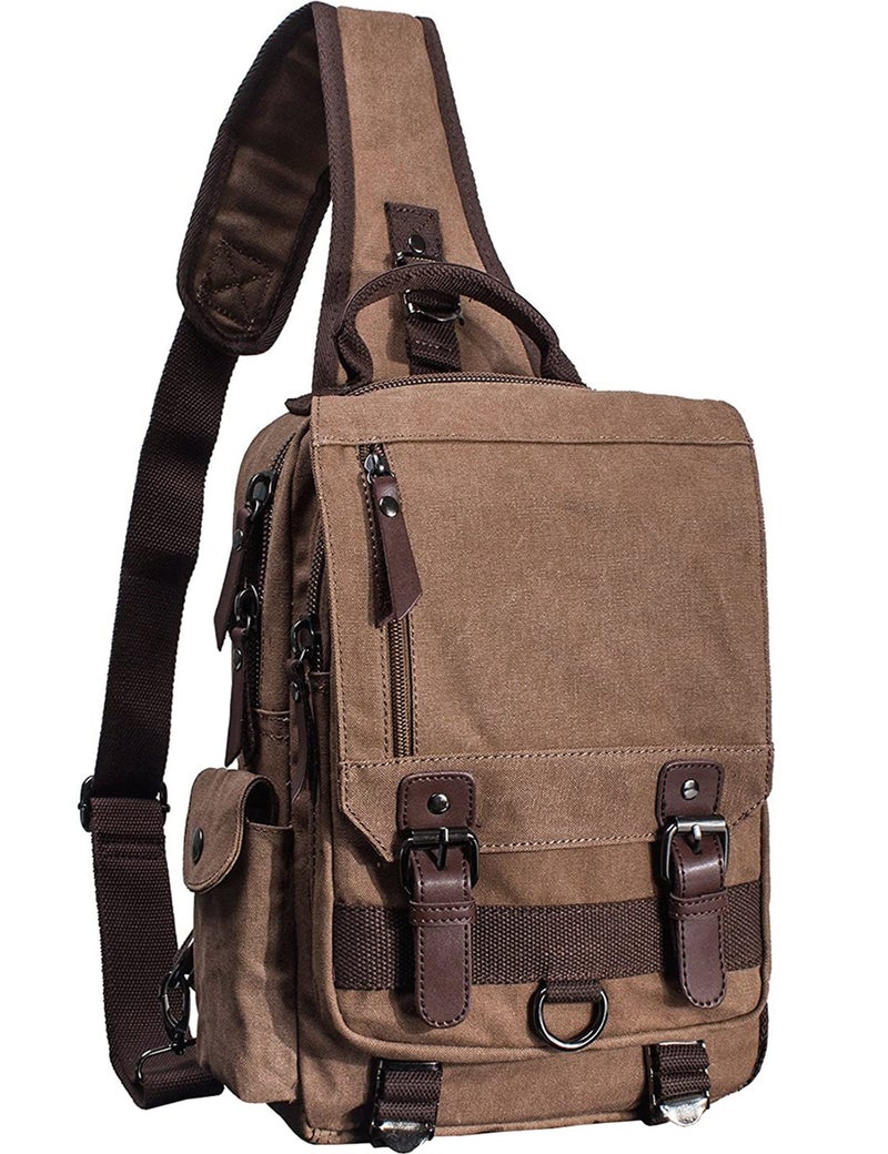 mygreen Sling Canvas Cross Body Messenger Bag Shoulder Backpack - Image 1