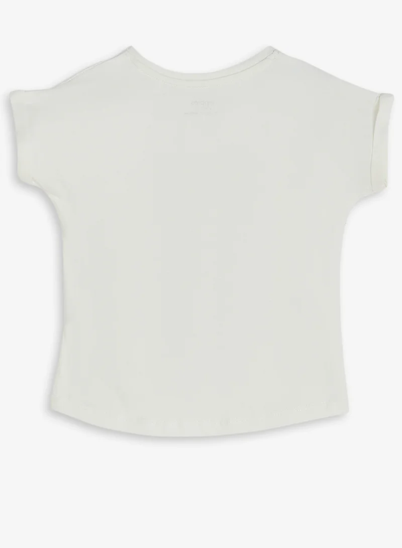 ريبلز مع نمشي Girls Sequin & Graphic T-shirt