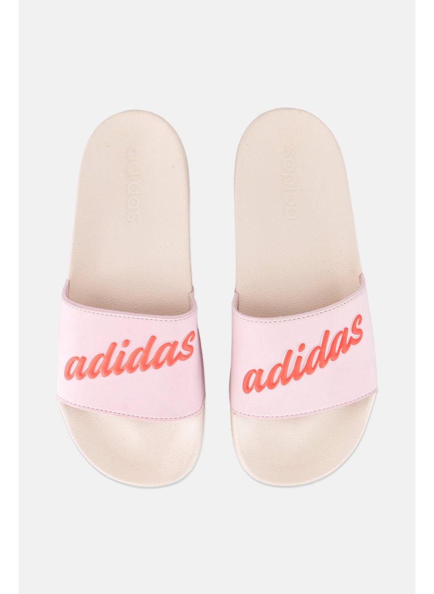 Adidas Women Adilette Shower Slip On Slides, White  - Image 2