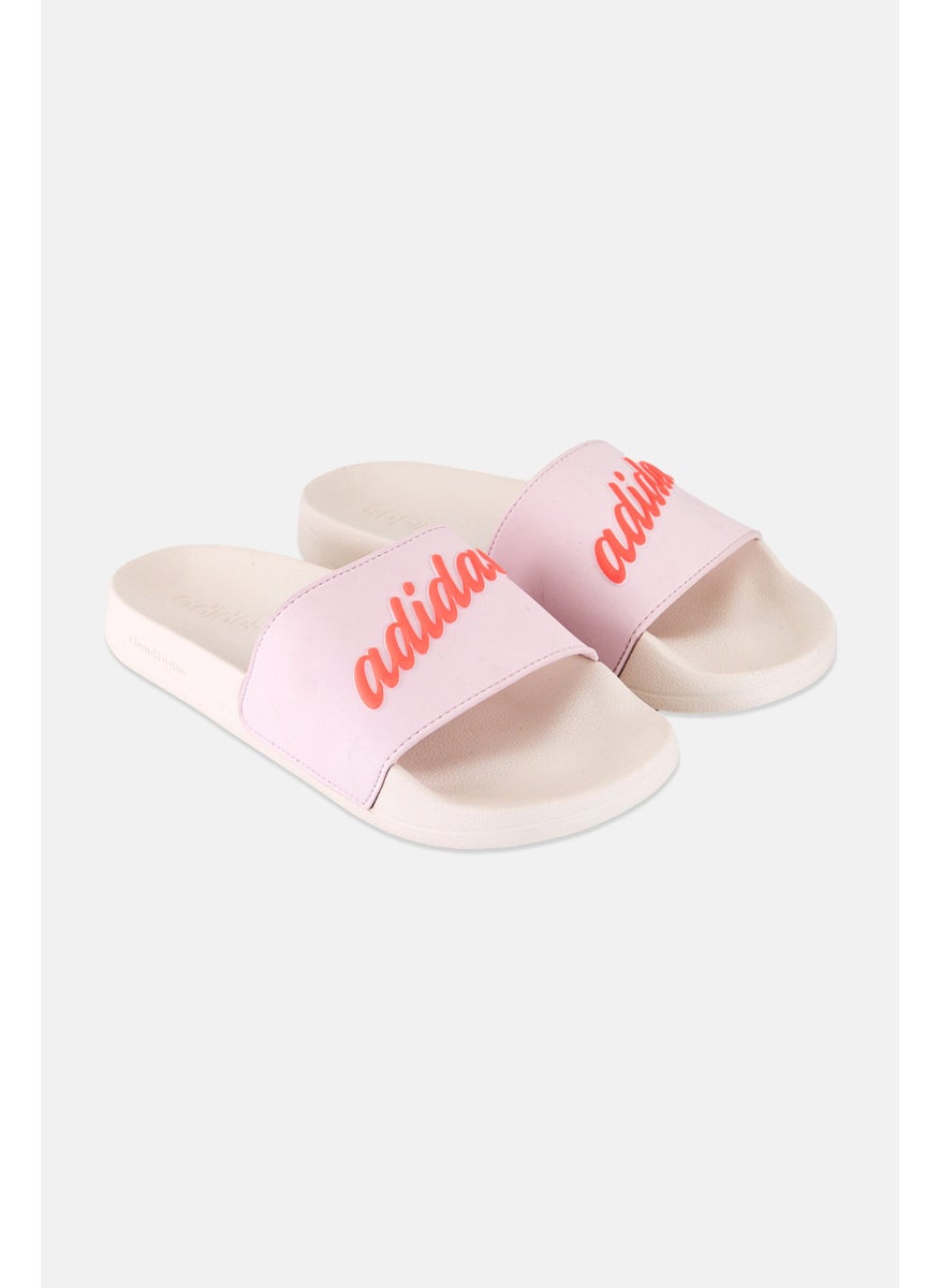 Adidas Women Adilette Shower Slip On Slides, White  - Image 1