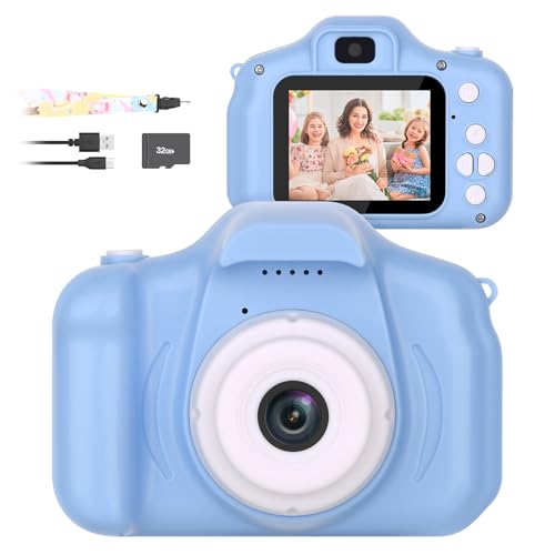 Mafiti Kids Camera26MP HD Mini Selfie Digital Camera for KidsToddler Camera1080P VideoOutdoor Toy for HolidayBirthday Xmas Gift for 38 Years Old Girl BoyBlue - Image 1