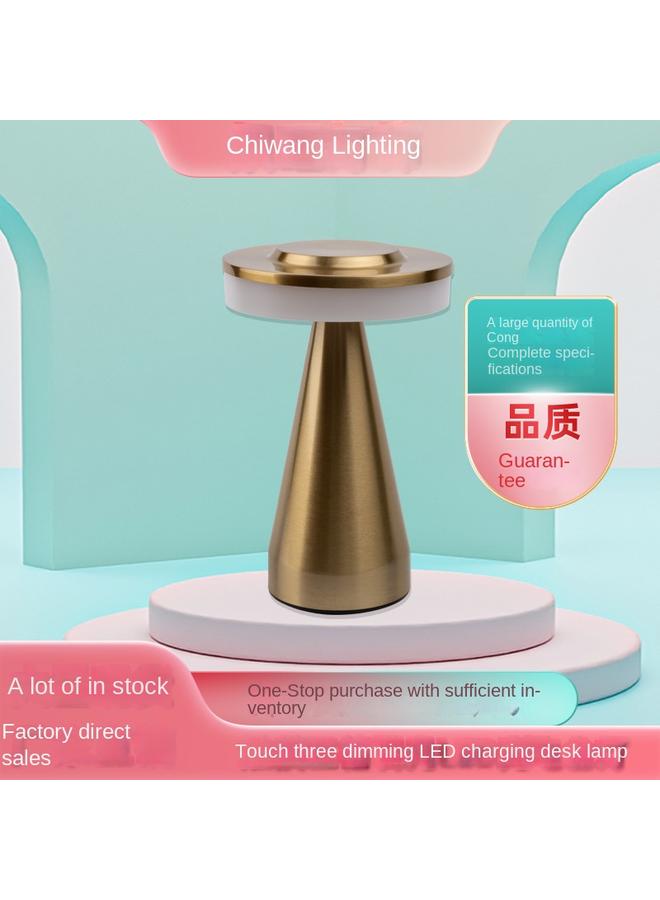 Bluejw Wrought Iron High Foot Nordic New Style Wrought Iron Wireless Table Lamp Bar Dining Table Desktop Touch Rechargeable LED Metal Night Light - Image 2