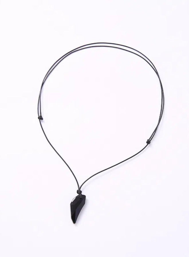 Goolsky Men Necklace Crystal Wolf Teeth Pendant Long Simple Cool Adjustable Jewelry Gift - Image 4