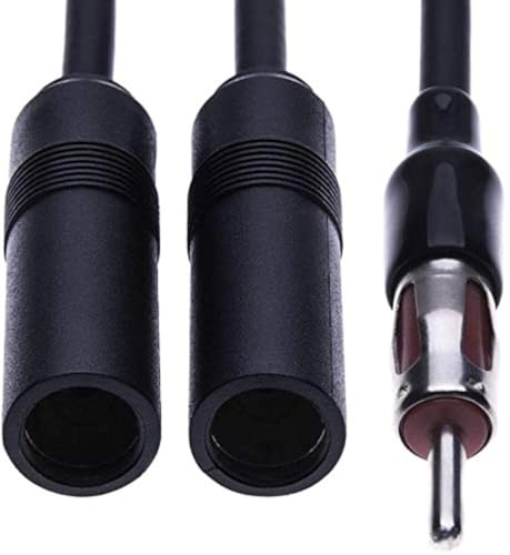 Keple Universal Car Radio DIN Aerial Y Splitter by Keple | Diversity Male to Female Antenna Extention Lead Navigation 1.5ft - Image 1