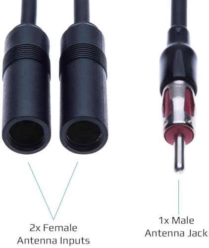 Keple Universal Car Radio DIN Aerial Y Splitter by Keple | Diversity Male to Female Antenna Extention Lead Navigation 1.5ft - Image 4