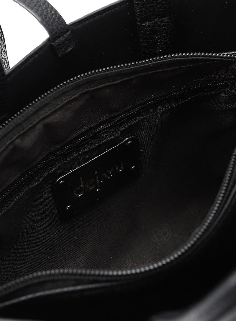 Dejavu Women's Crossbody Bag-LID-DJTX-018-Black - Image 4