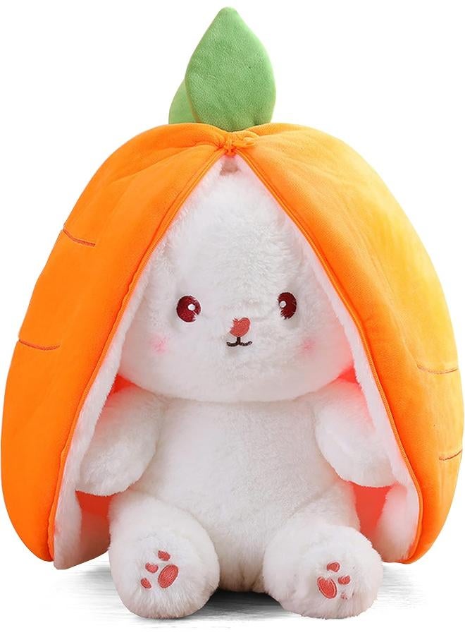 Zain YGSDM Easter Bunny Stuffed Animal, Reversible Bunny Carrot Strawberry Pillow, Cute Squishy Rabbit Sofa Pillow Decoration Doll, Soft Plush Toy for Boys Girls (Carrot, 9.8in/25cm) - Image 5