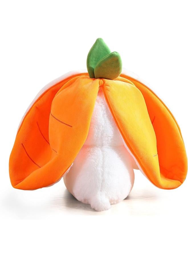 Zain YGSDM Easter Bunny Stuffed Animal, Reversible Bunny Carrot Strawberry Pillow, Cute Squishy Rabbit Sofa Pillow Decoration Doll, Soft Plush Toy for Boys Girls (Carrot, 9.8in/25cm) - Image 1
