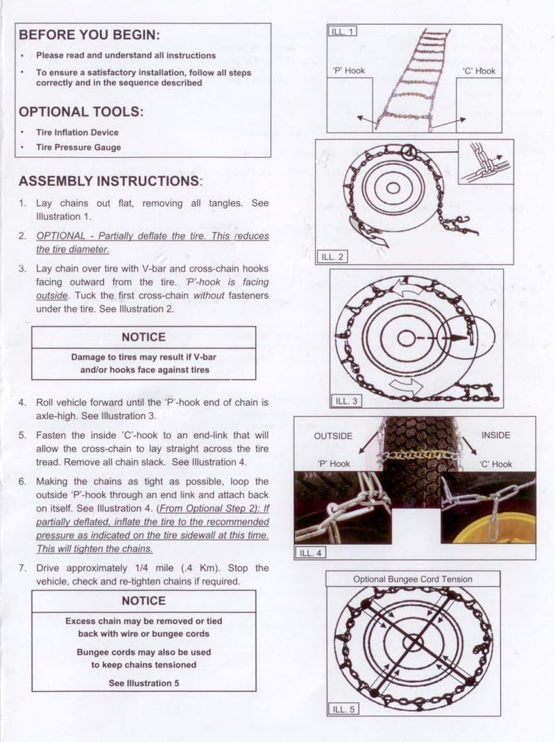 Raider ATV Front Tire Chains for Polaris Sportsman - Image 3