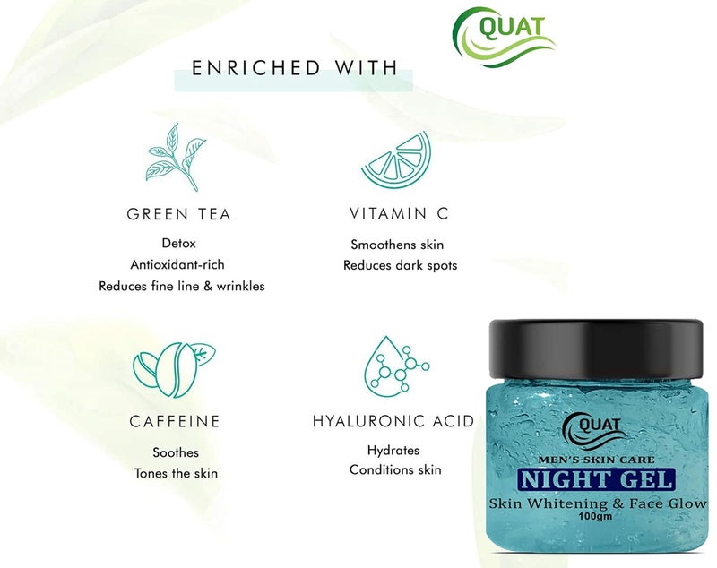 Quat Skin Care Night Gel Skin Whitening Face Gel for Glowing SkinOily SkinWomenMen 100gm - Image 2