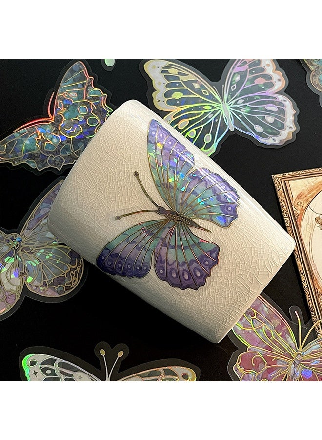 10-Piece Purple 3D Butterflies Wall Stickers,3D Butterfly Decorative Wall Sticker Set Multicolour for Party Decorations - Image 5