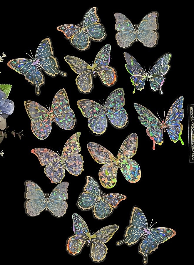 10-Piece Purple 3D Butterflies Wall Stickers,3D Butterfly Decorative Wall Sticker Set Multicolour for Party Decorations - Image 1