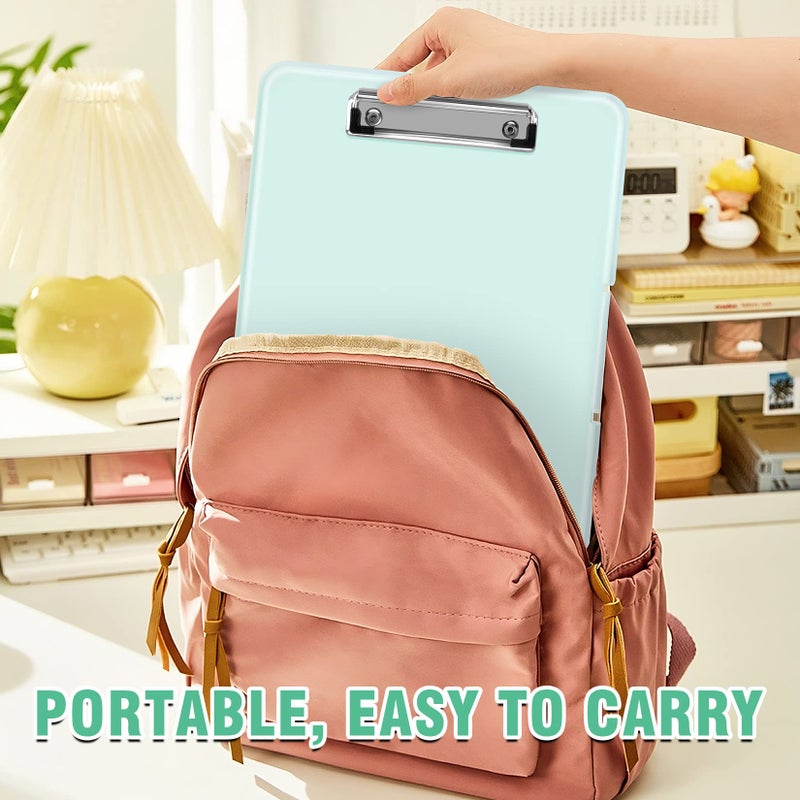 ANZNKU Clipboards with Storage, 13x9.6 Heavy Duty Nursing Clipboard Foldable, Plastic Storage Clipboard with Pen Holder, Cute Clip Board Folder for Teacher Nurse Work, School & Office Supplies(Green) - Image 5