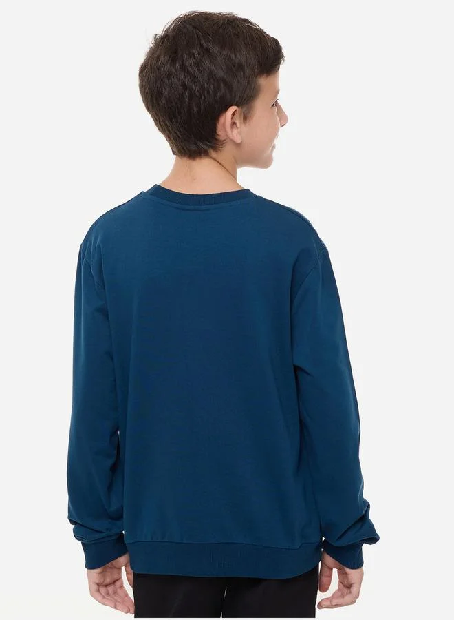 victor and jane Los Angeles Print Round Neck Sweatshirt by Styli