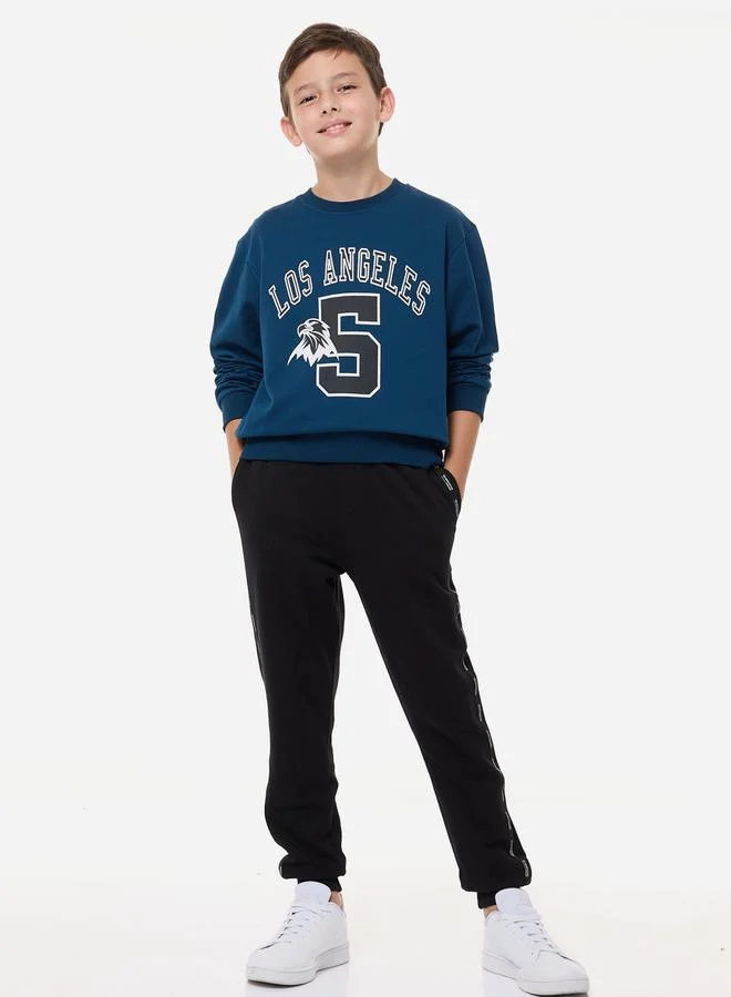 victor and jane Los Angeles Print Round Neck Sweatshirt by Styli