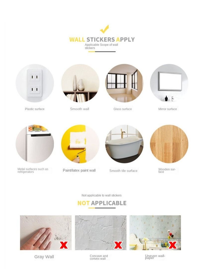 Bluejw Tropical Art Fresh Leaf Self-Adhesive Removable Wall Stickers Perfect For Bedroom Corner Skirting In Living Room - Image 4