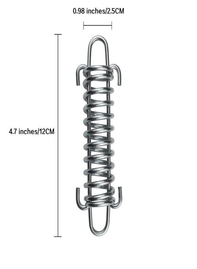 SUUJI Stainless Steel Dog Leash Shock Absorbing Spring by SUUJI - 4 Pcs Dog Cable Tie Out Buffer Spring for Run Or Training,Heavy Duty Tent Rope Fixed Buckle Tensioner for Outdoor Hiking Camping - Image 2