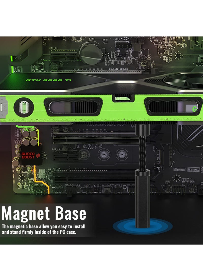 Adjustable GPU Brace Support for Graphics Cards, Universal VGA Stand with Height Adjustment, Video Card Sag Holder Bracket, Black GPU Support Stand.