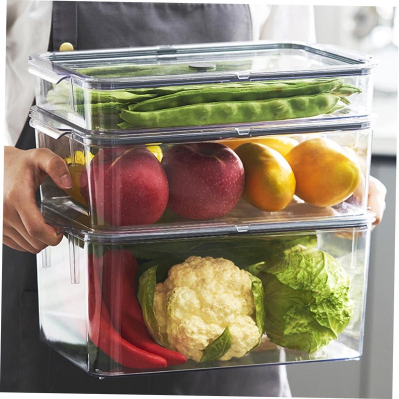 Airtight Lunch Box Container Large Capacity 34x17x10cm Food Storage Box Fridge Organizer for Adults Salad and Fruit Storage - Image 4