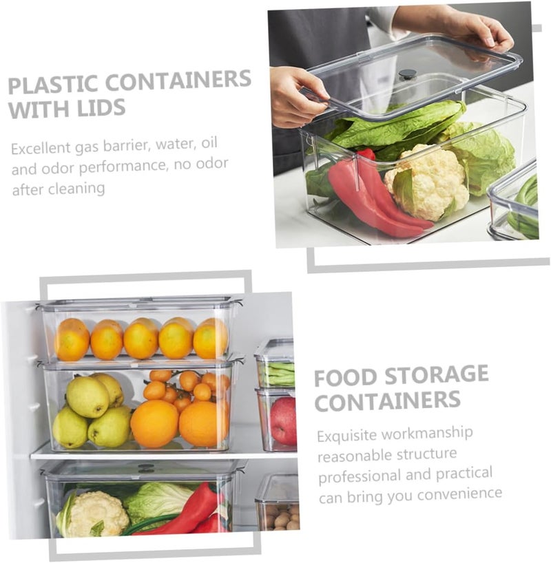 Airtight Lunch Box Container Large Capacity 34x17x10cm Food Storage Box Fridge Organizer for Adults Salad and Fruit Storage - Image 3