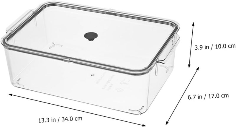 Airtight Lunch Box Container Large Capacity 34x17x10cm Food Storage Box Fridge Organizer for Adults Salad and Fruit Storage - Image 2