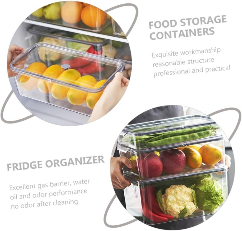 Airtight Lunch Box Container Large Capacity 34x17x10cm Food Storage Box Fridge Organizer for Adults Salad and Fruit Storage - Image 5