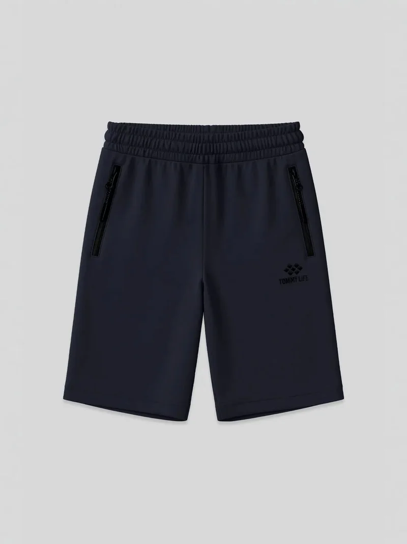 تومي لايف TOMMY Men's Regular-fit Knit Sweat Shorts