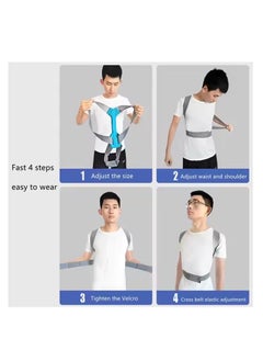 Relax Smart Back Support Belt Posture Corrector Adjustable Upper Back Brace Supports and Straightens the Spine to Relieve Shoulder Neck and Back Pain Size XL  - Image 3