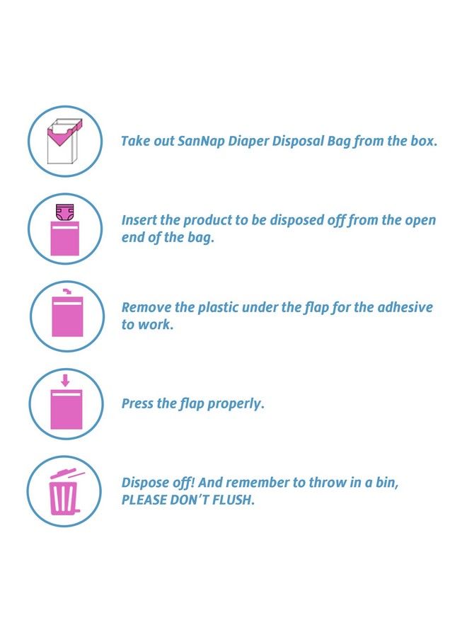 SanNap Baby Diaper Disposal Bags (Pack Of 100) - Image 4