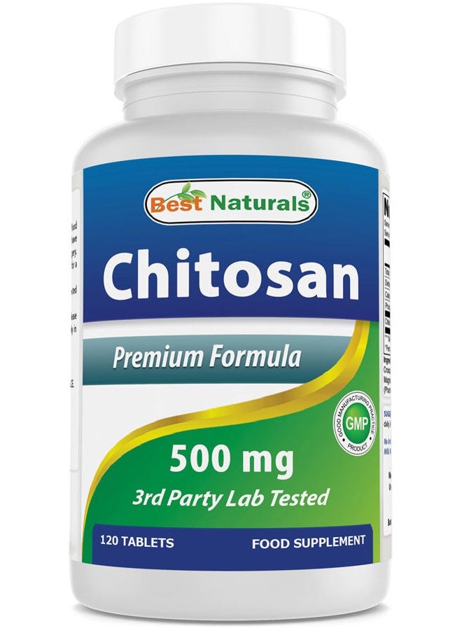 Best Naturals - Chitosan -- 500 mg -- 120 Tablets  - Image 1