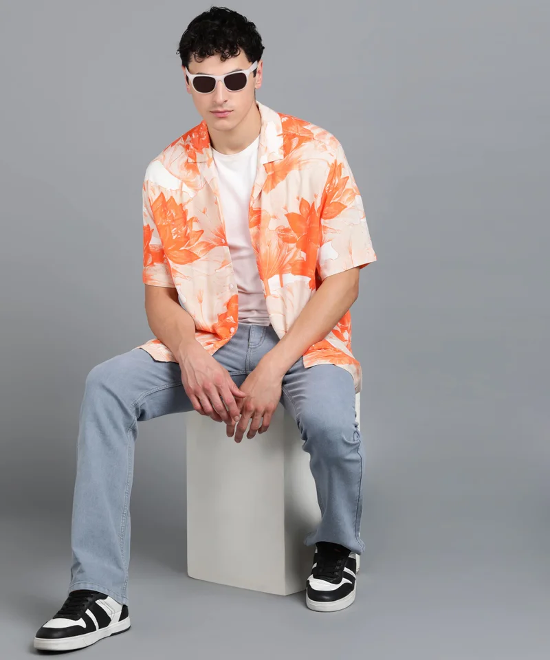 Urbano Fashion  Urbano Fashion Men's Light Grey Washed Bootcut Jeans Stretchable  | Best Price UAE