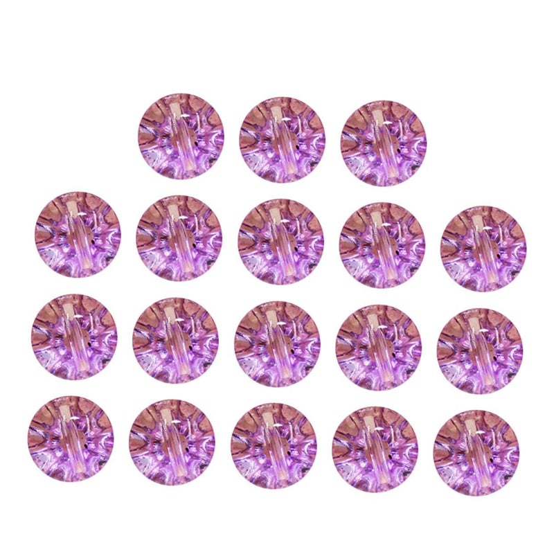 Purple Transparent Buttons 50pcs Sewing DIY Fasteners for Sweaters and Shirts - Image 2