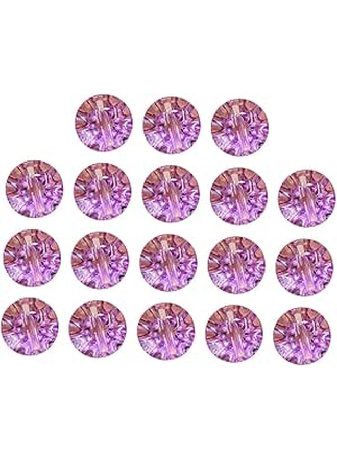 Purple Transparent Buttons 50pcs Sewing DIY Fasteners for Sweaters and Shirts - Image 1