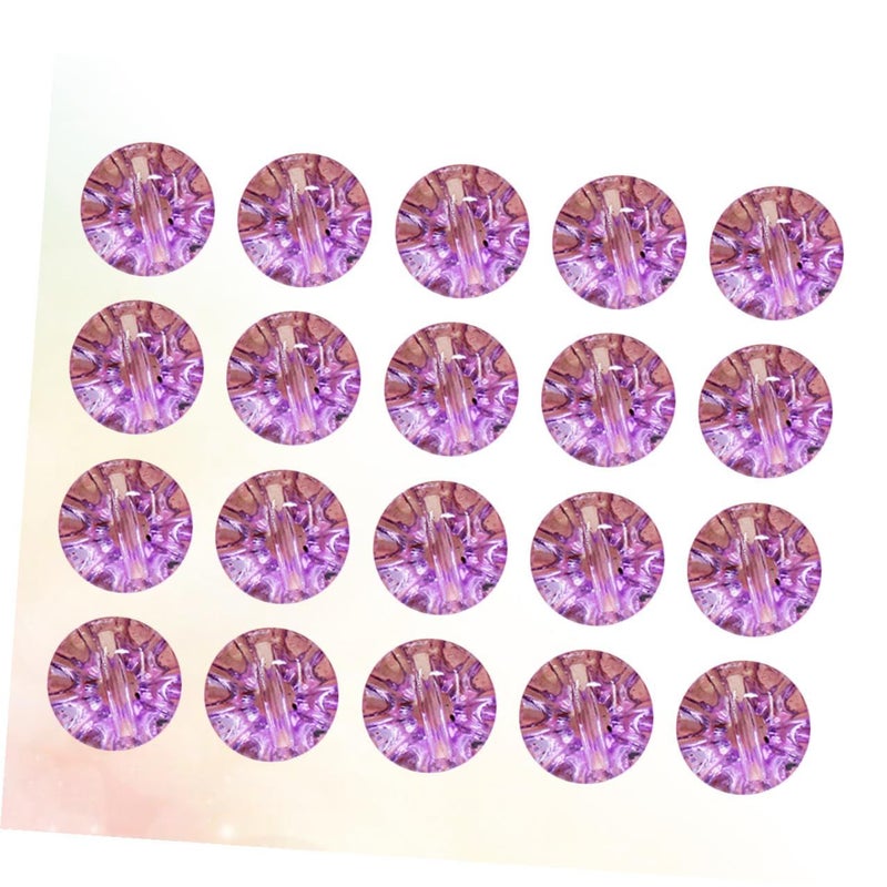 Purple Transparent Buttons 50pcs Sewing DIY Fasteners for Sweaters and Shirts - Image 4