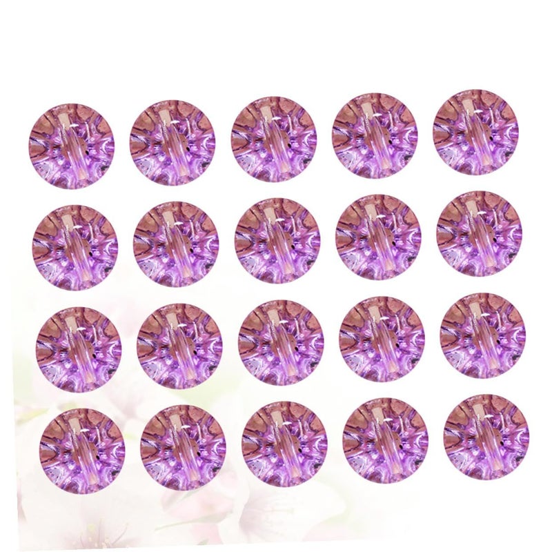 Purple Transparent Buttons 50pcs Sewing DIY Fasteners for Sweaters and Shirts - Image 3