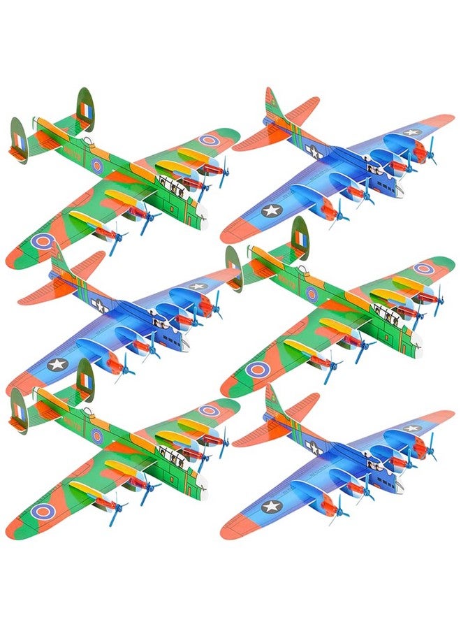 ArtCreativity ArtCreativity Giant Bomber Foam Glider Planes for Kids, Set of 6, Gliding Airplane Toys for Kids, Colorful Flying Toys for Boys and Girls, Aviation Party Favors, and Outdoor Toys for Active Play  - Image 1