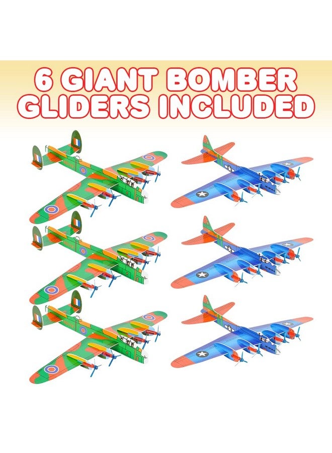 ArtCreativity ArtCreativity Giant Bomber Foam Glider Planes for Kids, Set of 6, Gliding Airplane Toys for Kids, Colorful Flying Toys for Boys and Girls, Aviation Party Favors, and Outdoor Toys for Active Play  - Image 2