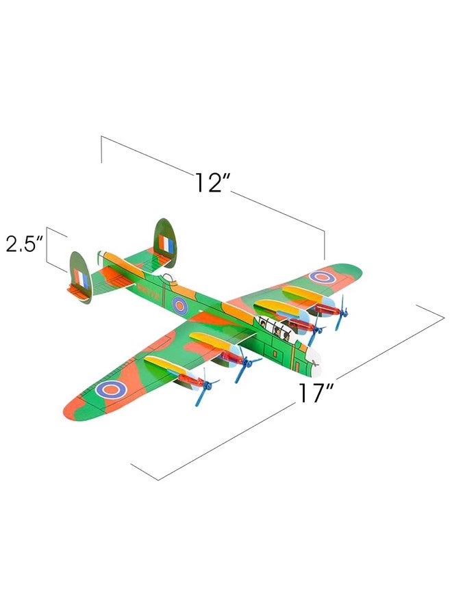 ArtCreativity ArtCreativity Giant Bomber Foam Glider Planes for Kids, Set of 6, Gliding Airplane Toys for Kids, Colorful Flying Toys for Boys and Girls, Aviation Party Favors, and Outdoor Toys for Active Play  - Image 3