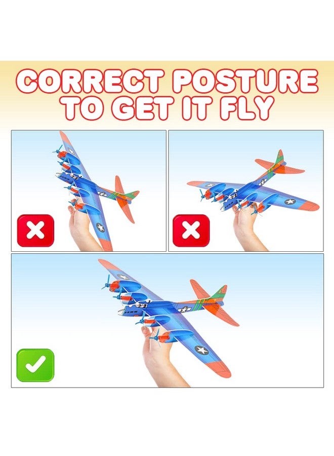 ArtCreativity ArtCreativity Giant Bomber Foam Glider Planes for Kids, Set of 6, Gliding Airplane Toys for Kids, Colorful Flying Toys for Boys and Girls, Aviation Party Favors, and Outdoor Toys for Active Play  - Image 5
